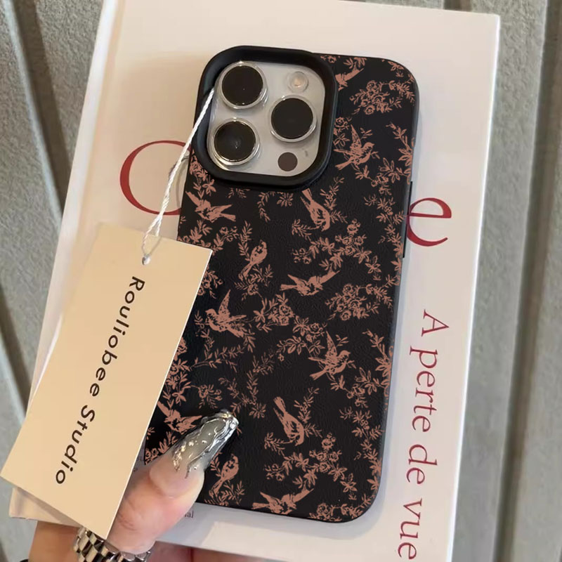 Vintage Floral Pattern Soft Case - Casing Telepon dengan Motif Bunga dan