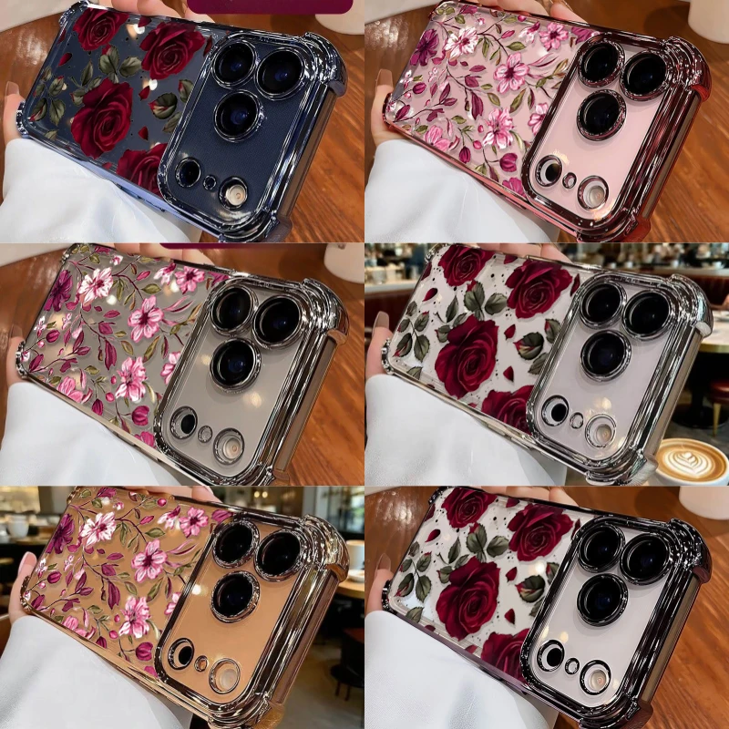 Casing dengan Motif Bunga Mera - Vintage Floral Pattern Soft Case ulasan dan harga